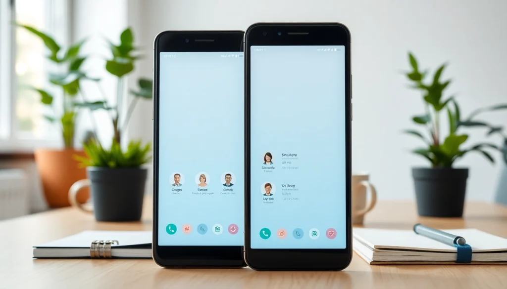 Explore top rated prescription applications showcased on smartphones in a modern workspace.