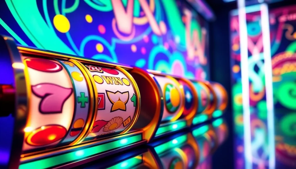 Menggambarkan pengalaman bermain qqmacan slot dengan elemen grafis yang menarik dan berwarna-warni.